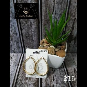 18k gold plated hoops